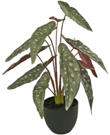 Bégonia artificiel en pot d'ornement noir48 cm