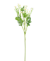 Fleur artificielle Daisy Mini 61 cm : fleur artificielle blanche en forme de marguerite, avec des pétales blancs, un cœur jaune et des feuilles vertes.