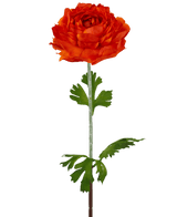 Fleur artificielle Ranunculus 51 cm orange foncé