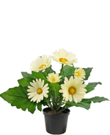 Plante artificielle Gerbera 28 cm blanche