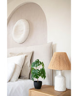 Monstera artificielle 40 cm dans un pot d'ornement noir