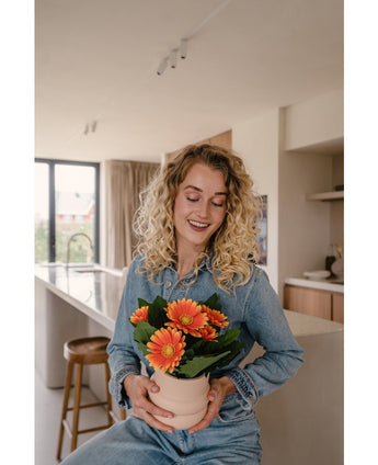 Plante artificielle Gerbera 28 cm orange