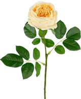Rose de jardin artificielle "Anniken" Real Touch jaune 72cm