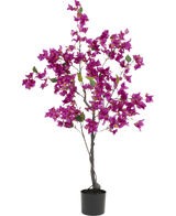 Le bougainvillier artificiel 125 cm violet a des fleurs violettes vibrantes et des feuilles vertes luxuriantes sur plusieurs branches, ce qui en fait une plante artificielle colorée idéale pour égayer n'importe quel espace intérieur.