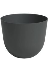 La Jardinière Havanna Ø40cm x H33cm est un bol rond uni gris foncé mat aux parois lisses et sans décors visibles, sur fond blanc.