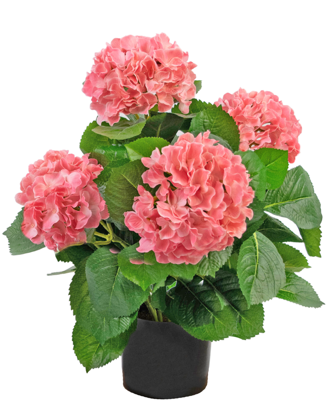 Hortensia artificiel 43 cm rose