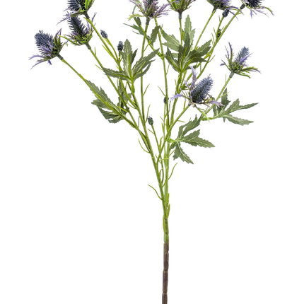 Branche de chardon artificiel bleu 68 cm