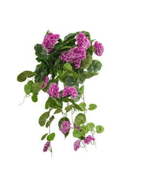 Plante artificielle tombante géranium 75 cm violet