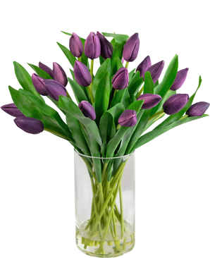 Bouquet de fleurs artificielles Tulipes dans un vase Lila 45 cm