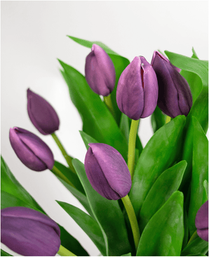 Bouquet de fleurs artificielles Tulipes dans un vase Lila 45 cm