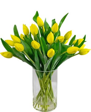 Bouquet artificiel de tulipes dans un vase Jaune 45 cm