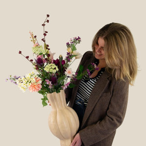 Bouquet artificiel Champ de fleurs en soie 90 cm