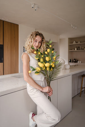 Bouquet artificiel Happy Lemon 100 cm