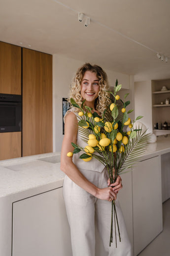 Bouquet artificiel Happy Lemon 100 cm