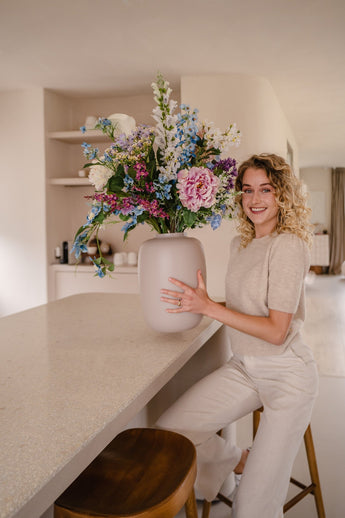 Bouquet artificiel Nordic Blue XL 100 cm