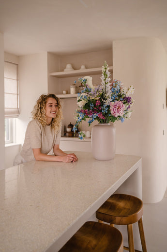 Bouquet artificiel Nordic Blue XL 100 cm