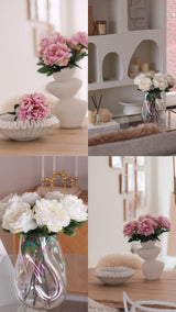 Bouquet artificiel Peony blanc 39 cm