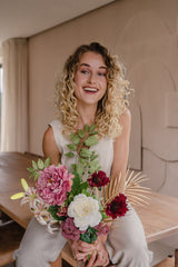 Bouquet artificiel Silk Coral Blush 63 cm