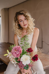 Bouquet artificiel Silk Coral Blush 63 cm