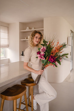 Bouquet artificiel Silk Cozy Winter 88 cm