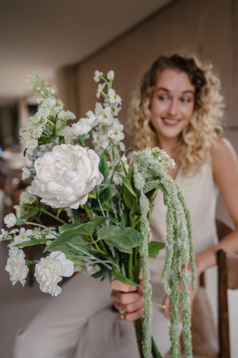 Bouquet artificiel Silk White Flora 80 cm