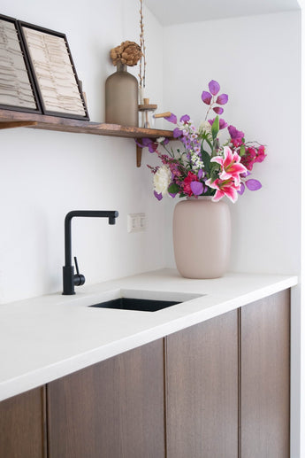 Bouquet artificiel violet Flora 80 cm