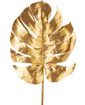 Branche artificielle Monstera or 73 cm