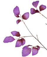 Branche artificielle de feuilles de pommier violet 90 cm