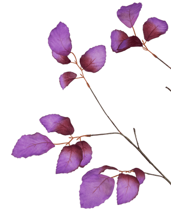Branche artificielle de feuilles de pommier violet 90 cm