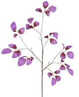 Branche artificielle de feuilles de pommier violet 90 cm
