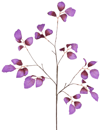 Branche artificielle de feuilles de pommier violet 90 cm