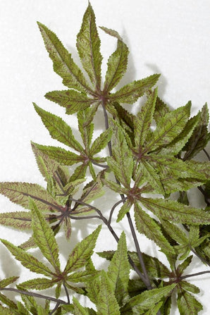 Branche d'érable artificielle ignifugée verte 70 cm