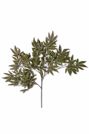 Branche d'érable artificielle ignifugée verte 70 cm