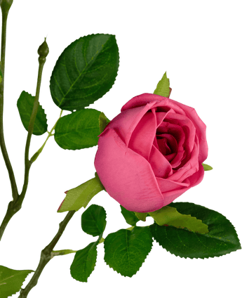 Branche de rose artificielle Real Touch rose foncé 72 cm