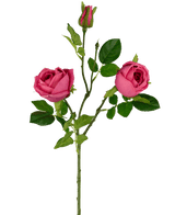 Branche de rose artificielle Real Touch rose foncé 72 cm