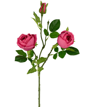 Branche de rose artificielle Real Touch rose foncé 72 cm