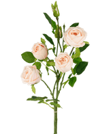 Branche de rose artificielle double Real Touch rose clair 80 cm