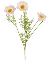 Collier de roses artificielles Real Touch blanc/rose 50 cm