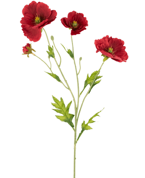 Coquelicot artificiel Real Touch Red 65 cm