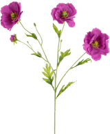 Coquelicot artificiel Real Touch violet 65 cm