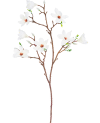 Branche artificielle Magnolia à petites fleurs 89 cm blanc