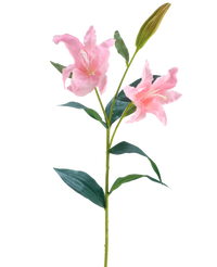 Fleur de lys artificielle Real Touch Rose 95 cm
