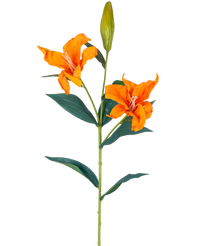 Fleur de lys artificielle Real Touch Orange 95 cm