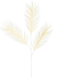 Branche artificielle Fern Large blanc 101 cm