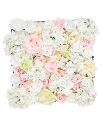 Mur de fleur artificielle 50x50 cm blanc