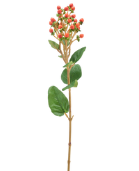 Fleur artificielle Hypericum 65 cm orange/rouge