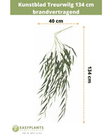 Feuille artificielle Saule pleureur ignifugé 134 cm