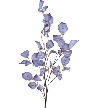 Feuille de pomme artificielle bleu 90 cm