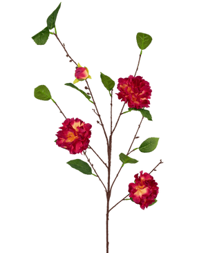 Fleur artificielle Camélia japonais rouge vin 90 cm