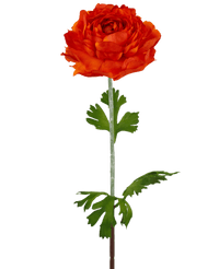 Fleur artificielle Ranunculus 51 cm orange foncé